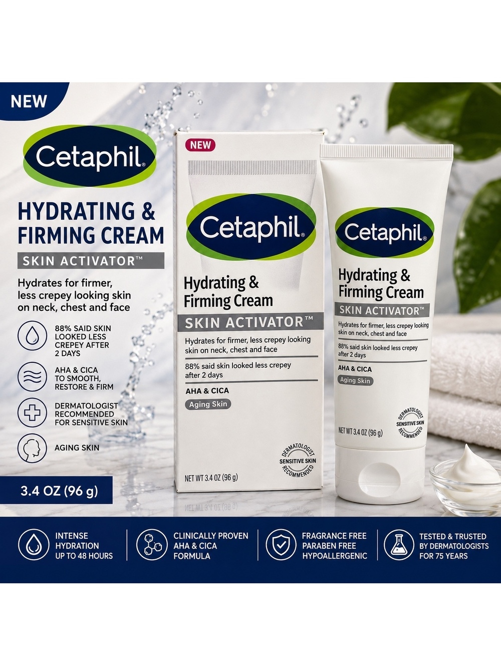 Cetaphil Hydrating & Firming Cream Skin Activator 3.4 oz (96 g)